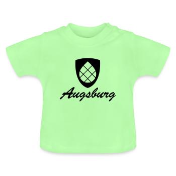 Augsburg Zirbelnuss Armoiries Noir - T-shirt bio col rond Bébé - vert menthe - Devant