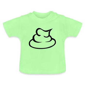 shit trace 15 - Baby Organic T-Shirt with Round Neck - mint green - Front