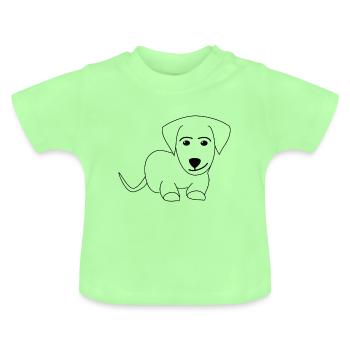 Chien chien chien - T-shirt bio col rond Bébé - vert menthe - Devant
