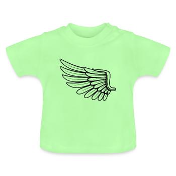 aile - T-shirt bio col rond Bébé - vert menthe - Devant