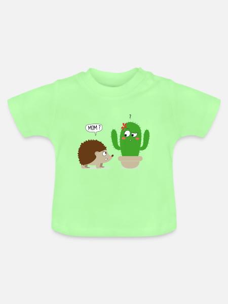Kaktusmutter - Baby Bio-T-Shirt mit Rundhals - Mintgrün