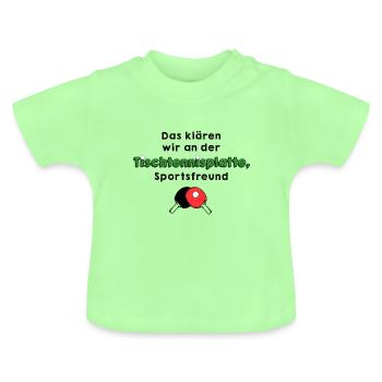 Table tennis sports fan - Baby Organic T-Shirt with Round Neck - mint green - Front