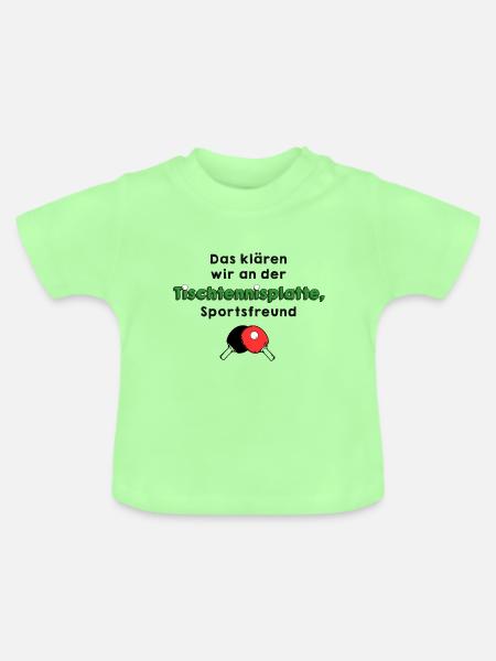 Tischtennis Sportsfreund - Baby Bio-T-Shirt mit Rundhals - Mintgrün