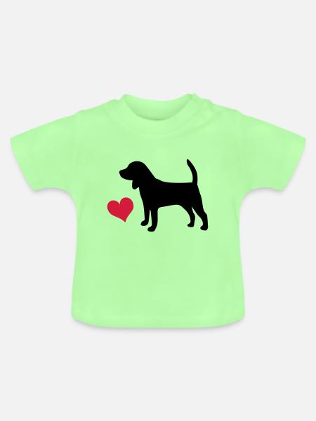 Beagle - Baby Bio-T-Shirt mit Rundhals - Mintgrün