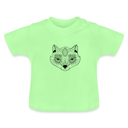 mandalafox - Vauvan luomu-t-paita, jossa pyöreä pääntie