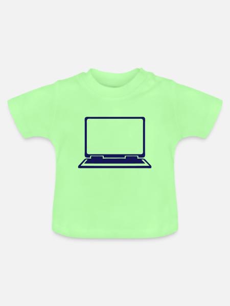 Laptop-Symbol 802 - Baby Bio-T-Shirt mit Rundhals - Mintgrün