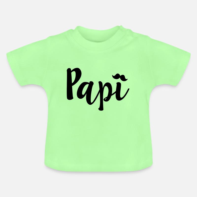 Papi - Baby Bio-T-Shirt mit Rundhals - Mintgrün