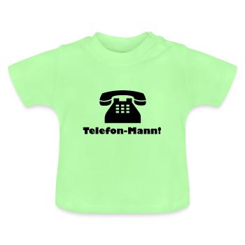 Telefon-Mann! - Baby Bio-T-Shirt mit Rundhals - Mintgrün - Vorne