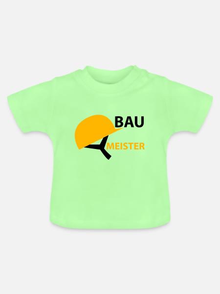 Baumeister Bauarbeiter - Baby Bio-T-Shirt mit Rundhals - Mintgrün