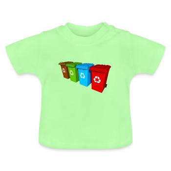 Recyclage des déchets de séparation Gestion des déchets Muellone - T-shirt bio col rond Bébé - vert menthe - Devant