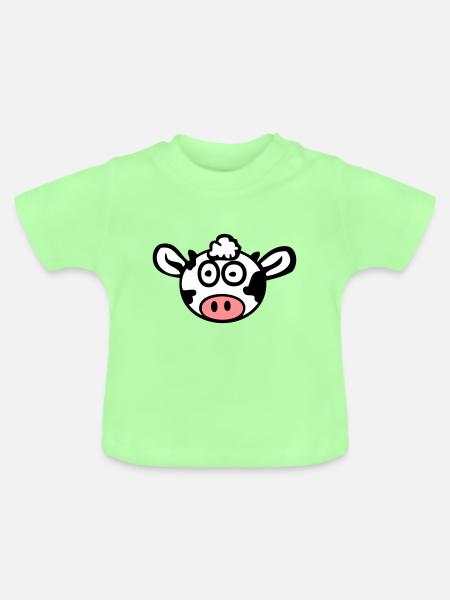 krowa - Økologisk T-shirt til baby, rund hals - mintgrøn