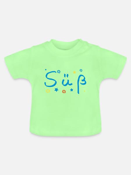 Süß - Baby Bio-T-Shirt mit Rundhals - Mintgrün
