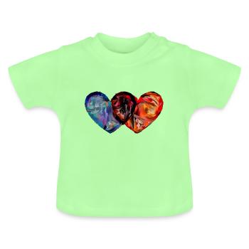 Hart voor hart - Baby biologisch T-shirt met ronde hals - mintgroen - Voor