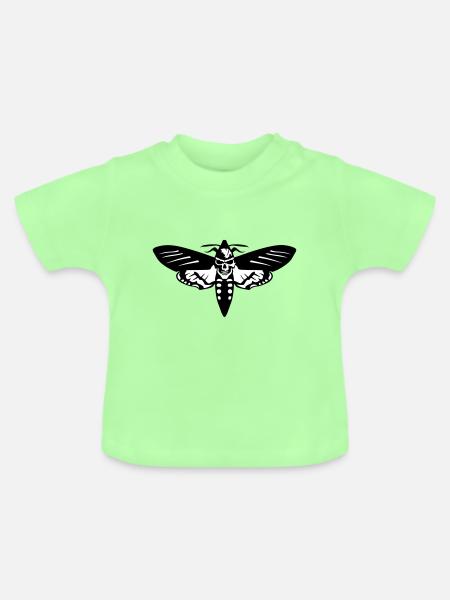 Schmetterlingskopf des Todes - Baby Bio-T-Shirt mit Rundhals - Mintgrün