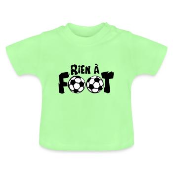 rien a foot ballon expression 1 2 - T-shirt bio col rond Bébé - vert menthe - Devant
