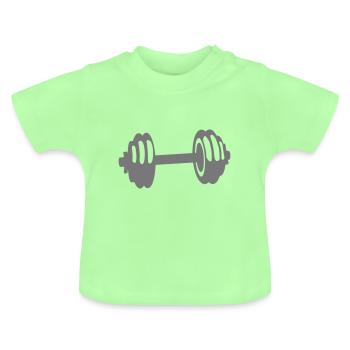 gewicht haltere cross Krafttraining - Baby Bio-T-Shirt mit Rundhals - Mintgrün - Vorne