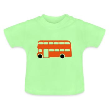 bus englisch englisch 1 - Baby Bio-T-Shirt mit Rundhals - Mintgrün - Vorne