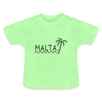 Malte - T-shirt bio col rond Bébé - vert menthe - Devant