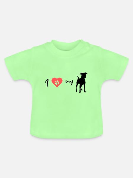 Pinscher - Baby Bio-T-Shirt mit Rundhals - Mintgrün