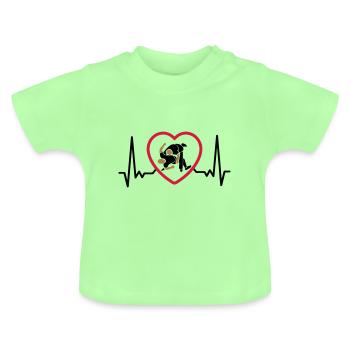Swing - Baby Organic T-Shirt with Round Neck - mint green - Front
