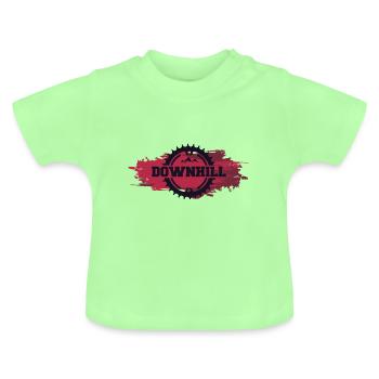 Chemise Downhiller Cadeau Downhill - T-shirt bio col rond Bébé - vert menthe - Devant