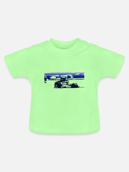 Rennwagen - Baby Bio-T-Shirt mit Rundhals - Mintgrün