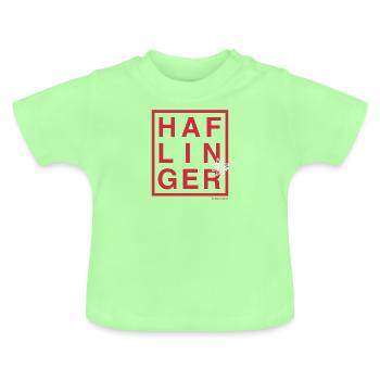 Haflinger Schriftzug / Pferd - Baby Bio-T-Shirt mit Rundhals - Mintgrün - Vorne