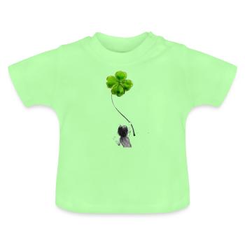 Klee Geschenkidee - Baby Bio-T-Shirt mit Rundhals - Mintgrün - Vorne