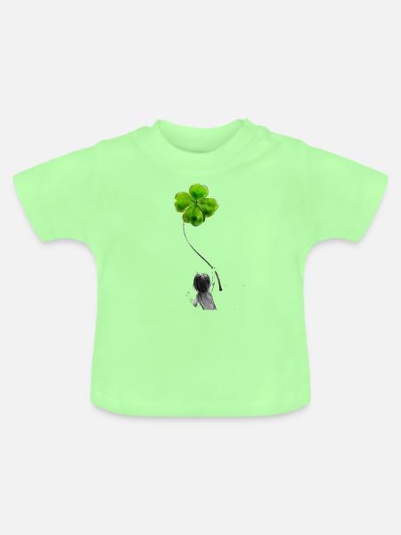 Klee Geschenkidee - Baby Bio-T-Shirt mit Rundhals - Mintgrün