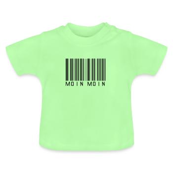 Good Morning - Baby Organic T-Shirt with Round Neck - mint green - Front