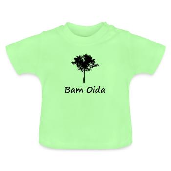 Bam oida - T-shirt bio col rond Bébé - vert menthe - Devant