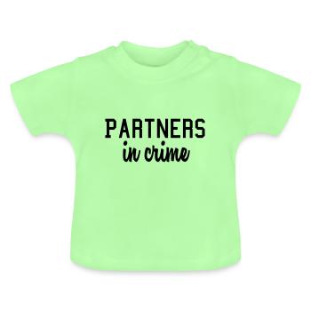Partner in Verbrechen - Baby Bio-T-Shirt mit Rundhals - Mintgrün - Vorne