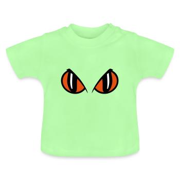 oeil yeux mechant 15 - T-shirt bio col rond Bébé - vert menthe - Devant