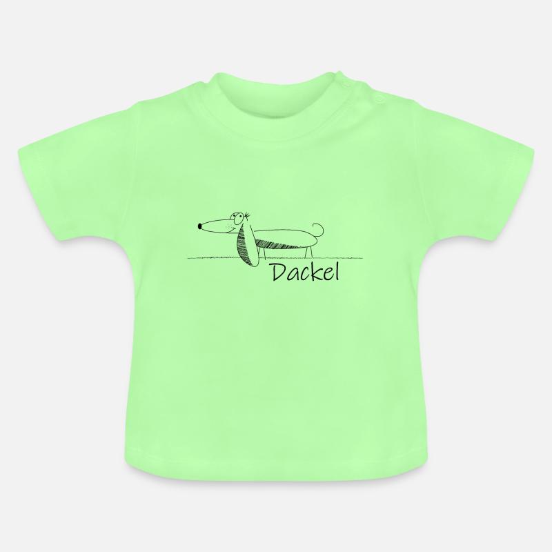 Teckel chien - T-shirt bio col rond Bébé - vert menthe