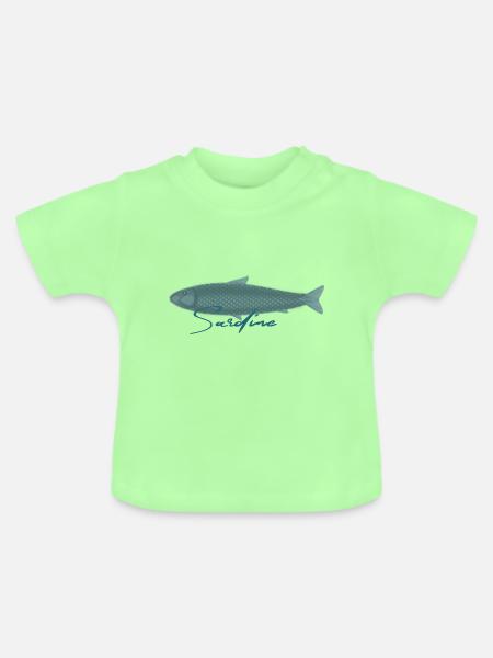 Sardine singel - Baby Bio-T-Shirt mit Rundhals - Mintgrün