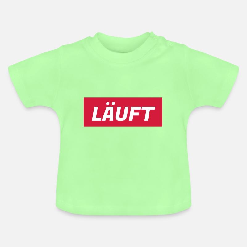 Runs! Runs! Rolls! Cours avec moi! - T-shirt bio col rond Bébé - vert menthe