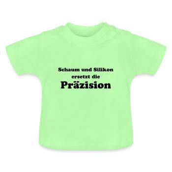 Schaum und Silikon Präzision Handwerker Beruf - Baby Bio-T-Shirt mit Rundhals - Mintgrün - Vorne