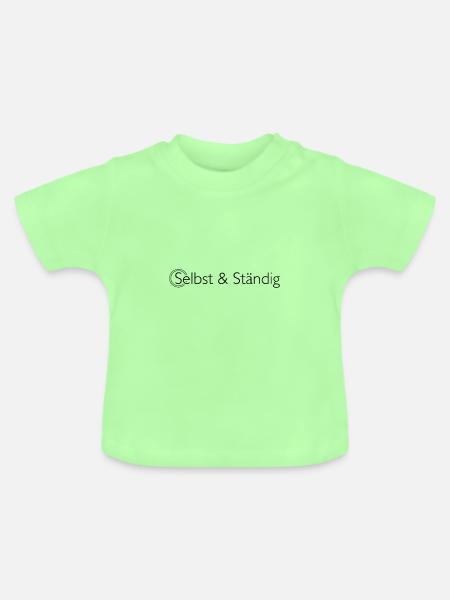 selbstständig - selbst & ständig - Baby Bio-T-Shirt mit Rundhals - Mintgrün