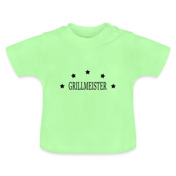 Grill Master - Baby Organic T-Shirt with Round Neck - mint green - Front