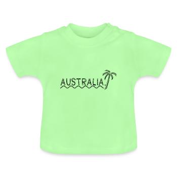 Australien - Baby Bio-T-Shirt mit Rundhals - Mintgrün - Vorne