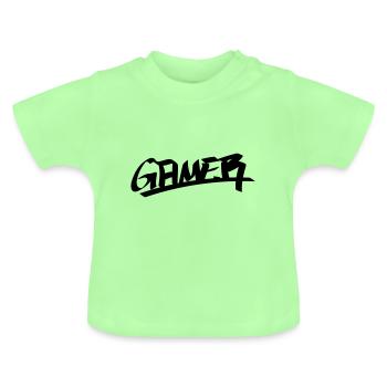 Gamer - T-shirt bio col rond Bébé - vert menthe - Devant