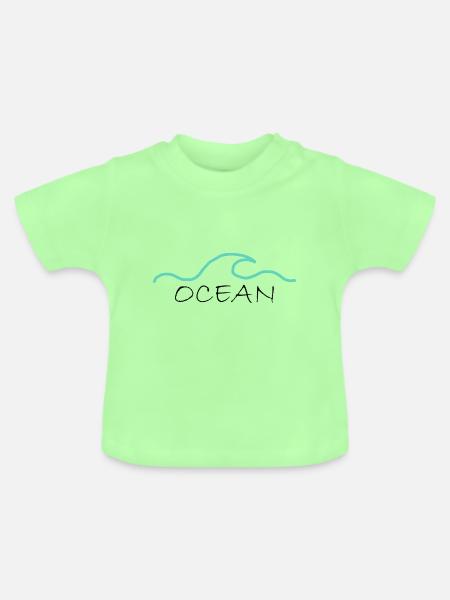 Ocean - Baby Bio-T-Shirt mit Rundhals - Mintgrün