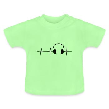 Braingasm ASMR Kribbeln Triggers Kopfhoerer - Baby Bio-T-Shirt mit Rundhals - Mintgrün - Vorne