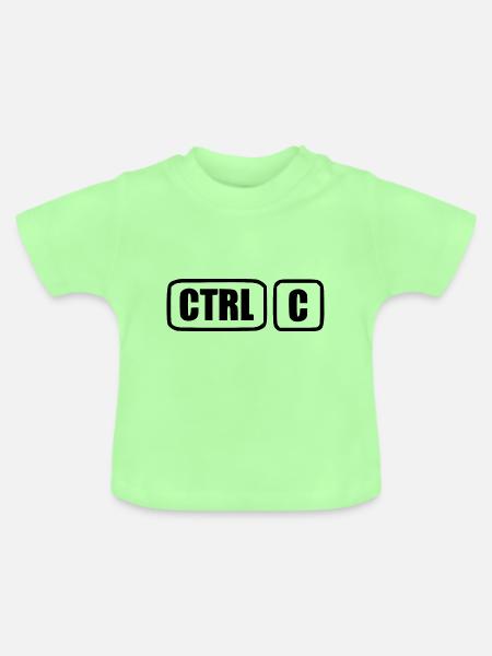 [CTRL] [C] [black] - Baby Bio-T-Shirt mit Rundhals - Mintgrün