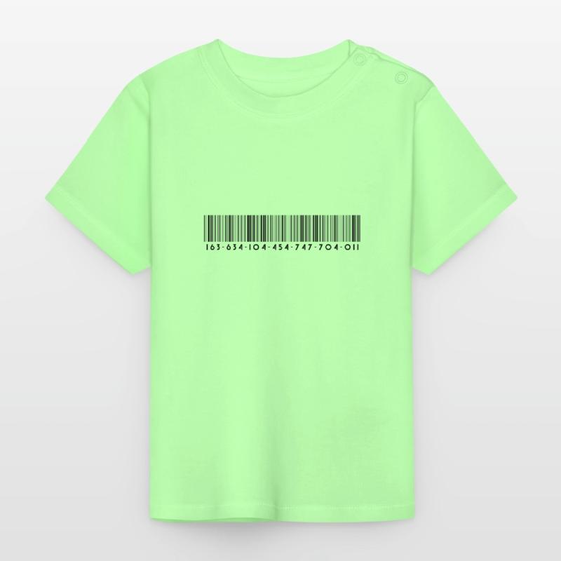 Barcode - Strichcode - Streifen - Codes Baby Bio-T-Shirt mit Rundhals