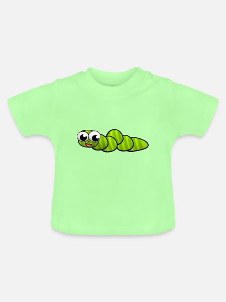 Wurm - Baby Bio-T-Shirt mit Rundhals - Mintgrün