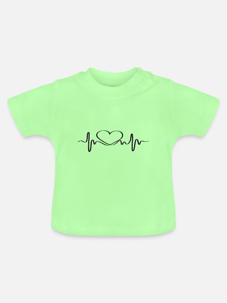 Love Frequenz - Baby Bio-T-Shirt mit Rundhals - Mintgrün