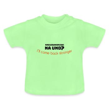 Blessure de cadeau de récupération ligament croisé au genou fissure - T-shirt bio col rond Bébé - vert menthe - Devant