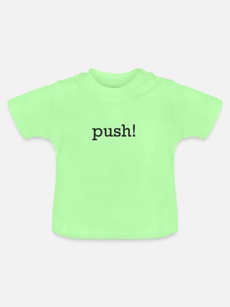 Push - Baby Bio-T-Shirt mit Rundhals - Mintgrün