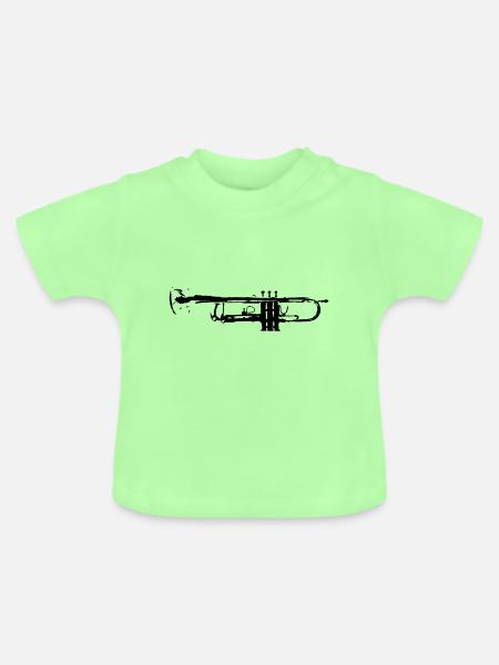 Trompete - Baby Bio-T-Shirt mit Rundhals - Mintgrün